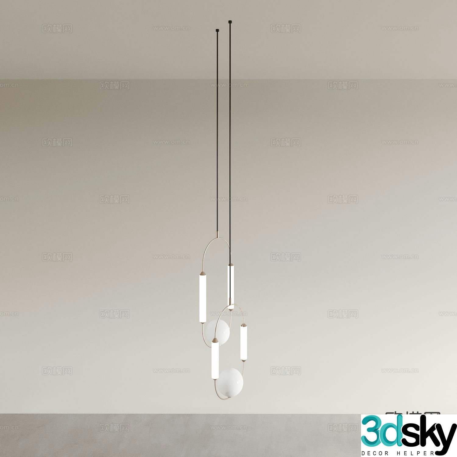 Light luxury chandelier restaurant chandelier bar chandelier 3D model