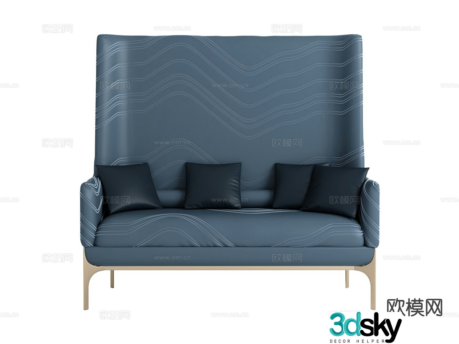 visionnaire Italian card seat sofa 3D model of card seat sofa