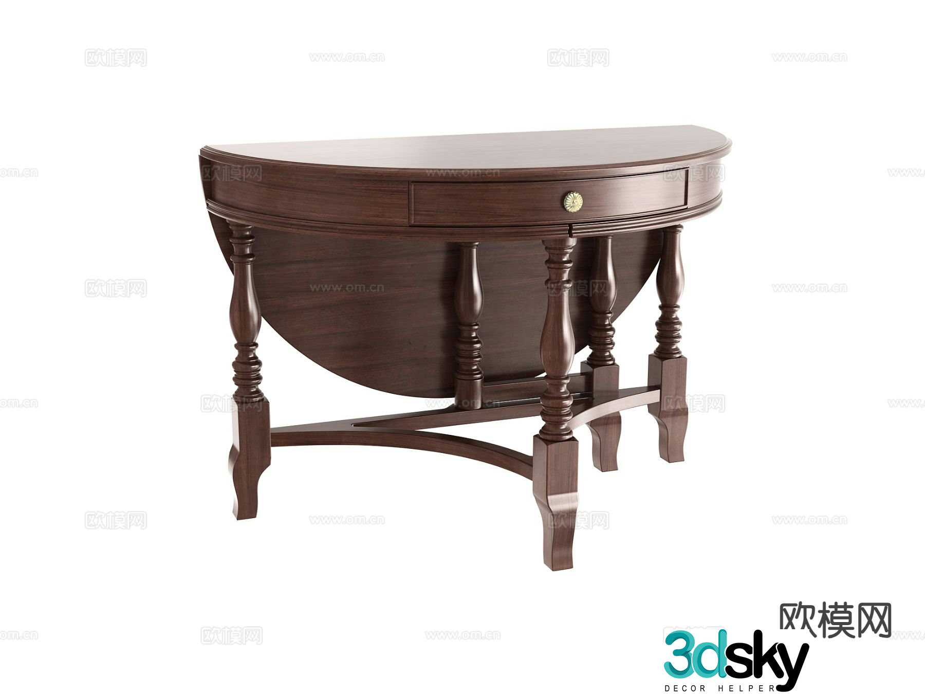American multifunctional table entrance table entrance table 3D model