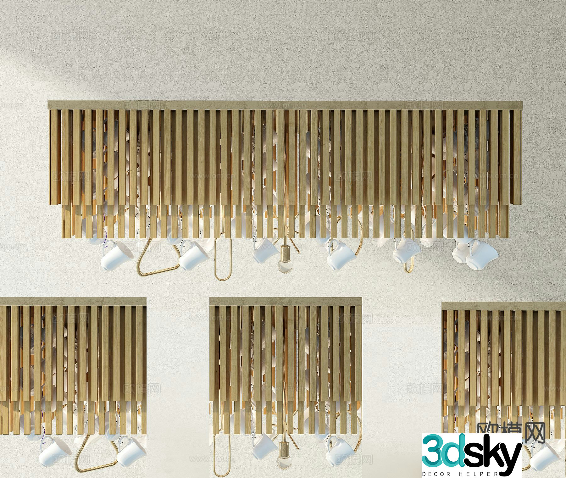 Light luxury chandelier creative chandelier 3d model