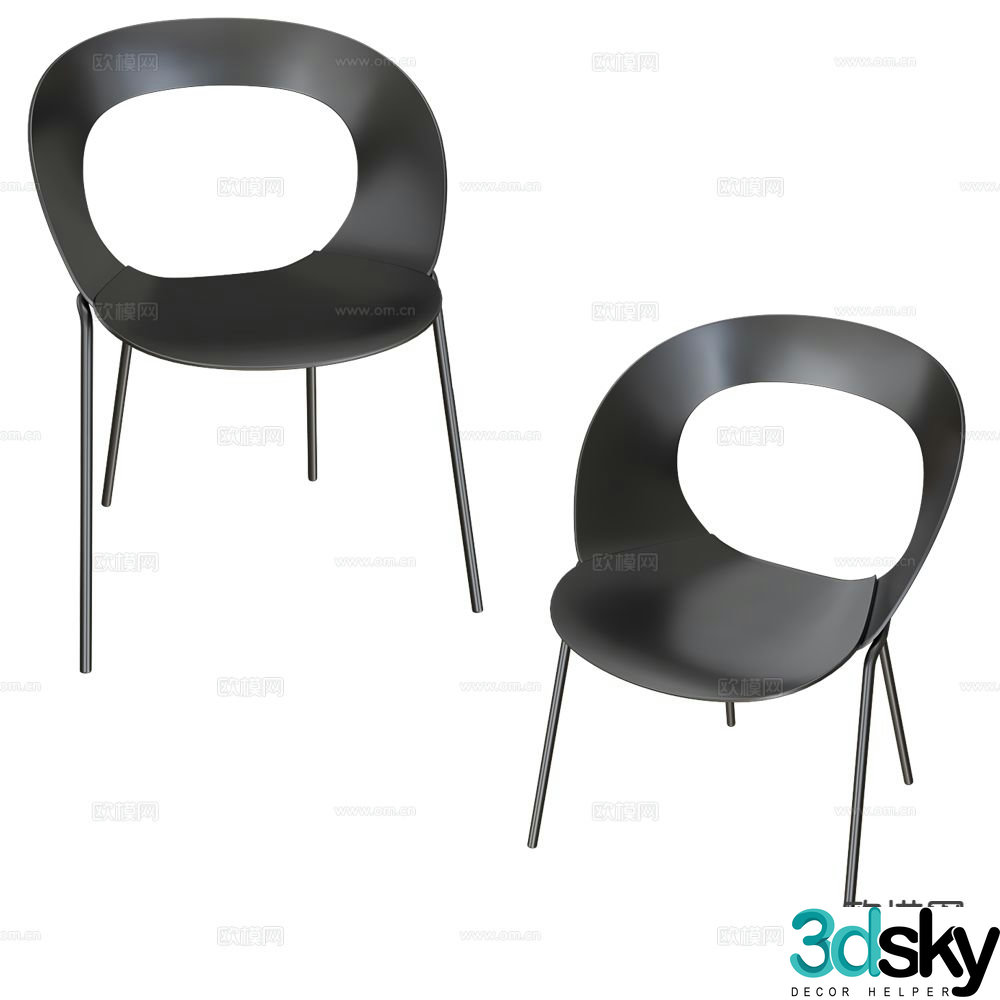 Brunner Italian chair dining chair 3d model