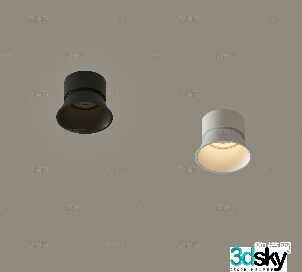 Surface mounted downlight spotlight magnetic light 3D model