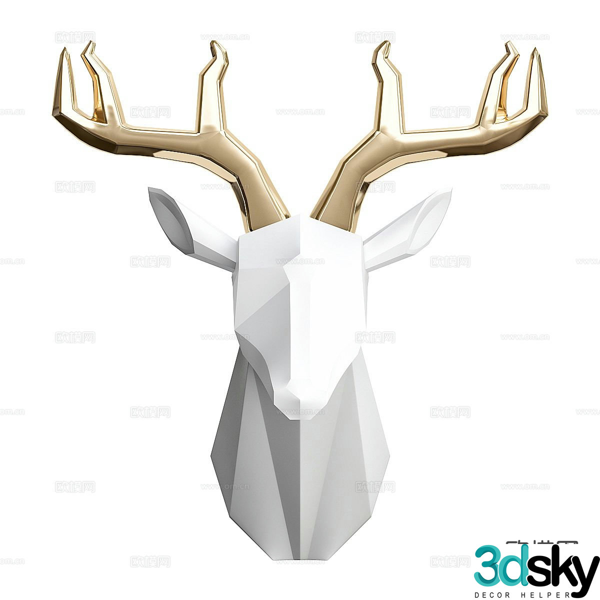 Deer head wall decoration 3d model