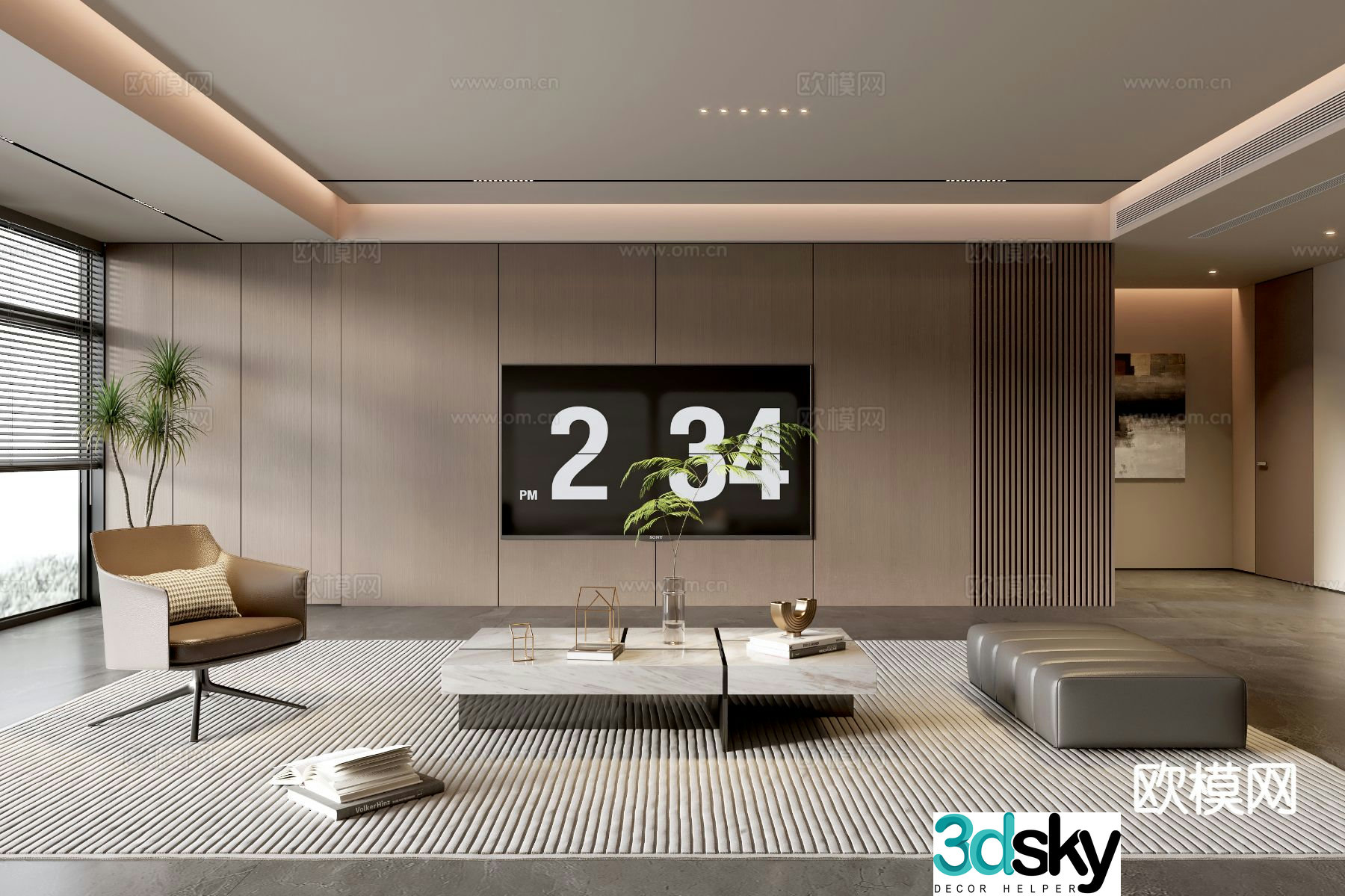 Italian living room 3d model