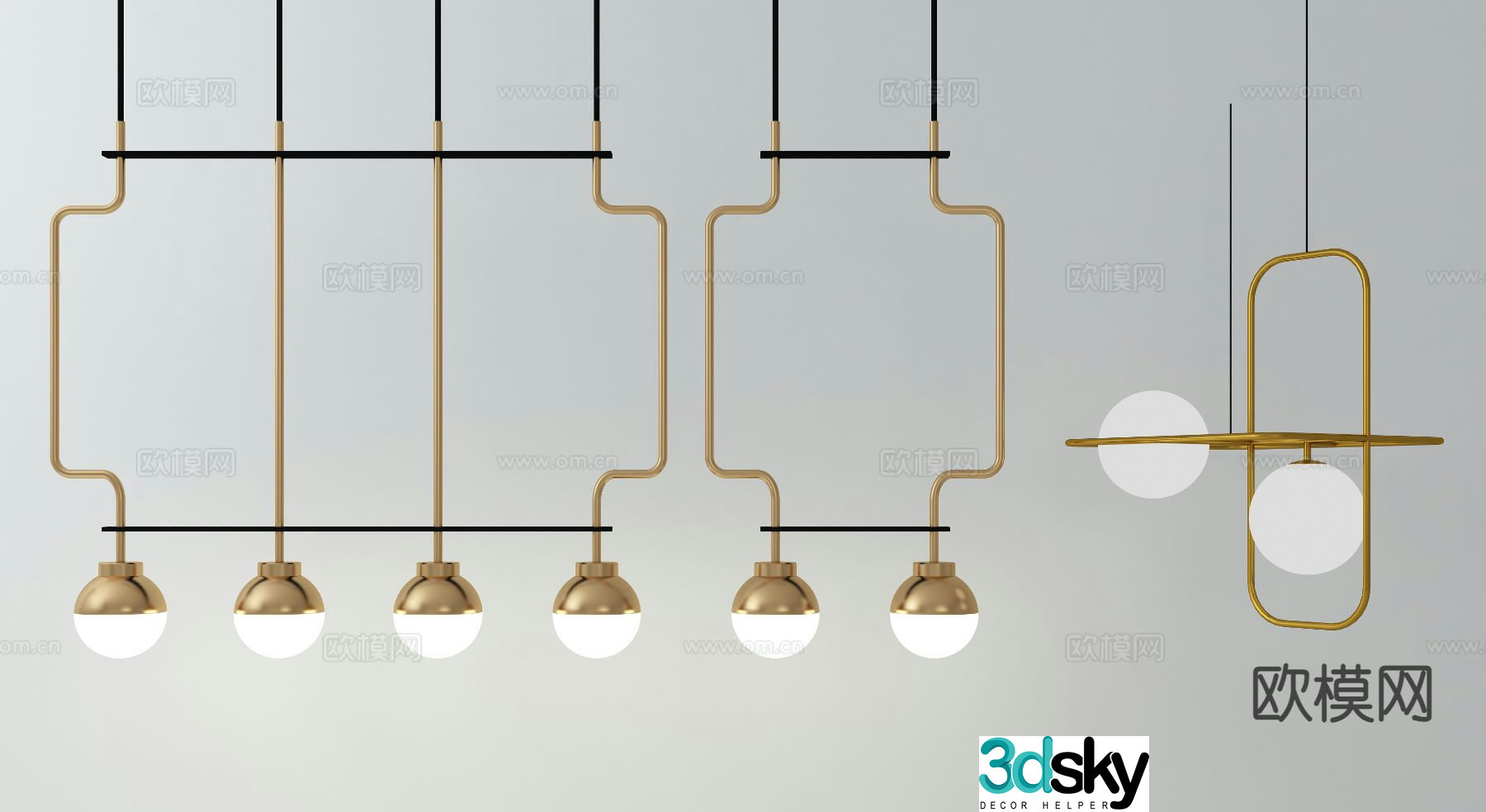 Light luxury chandelier art chandelier 3d model