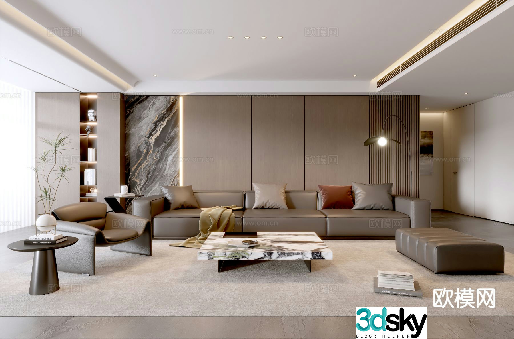 Modern living room 3d model