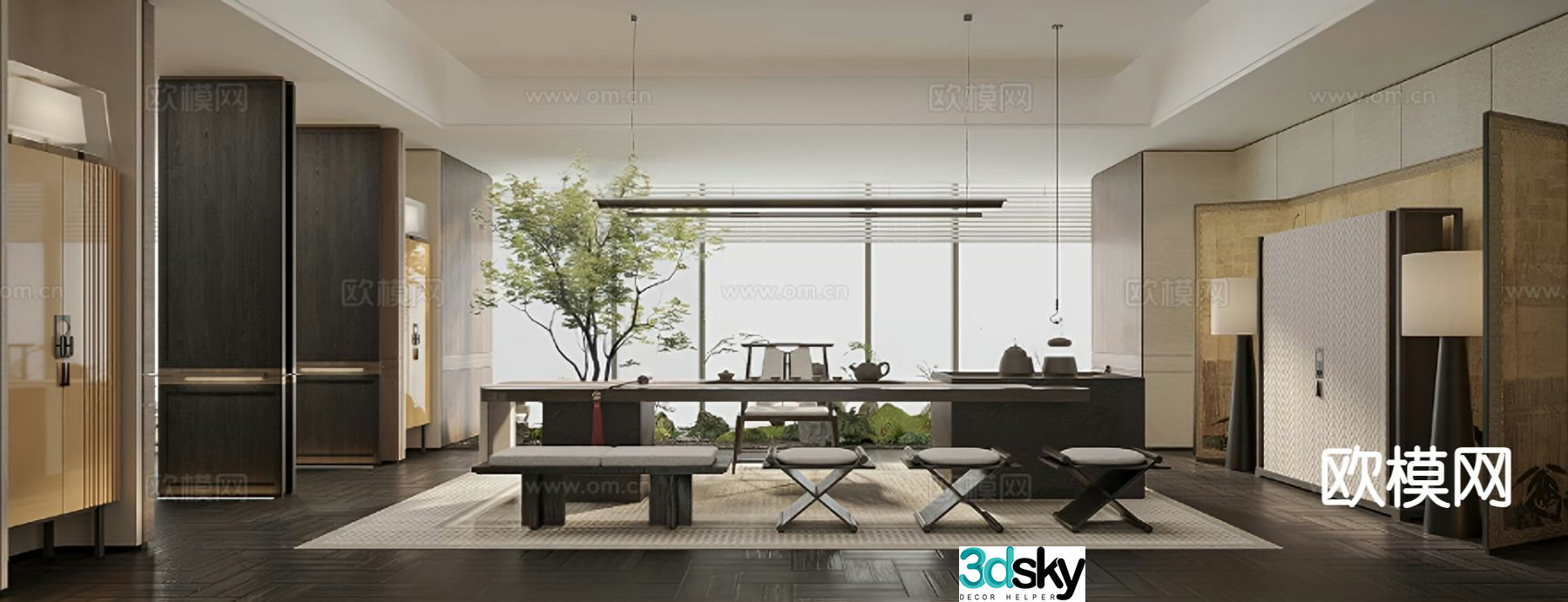 New Chinese tea room 3d model