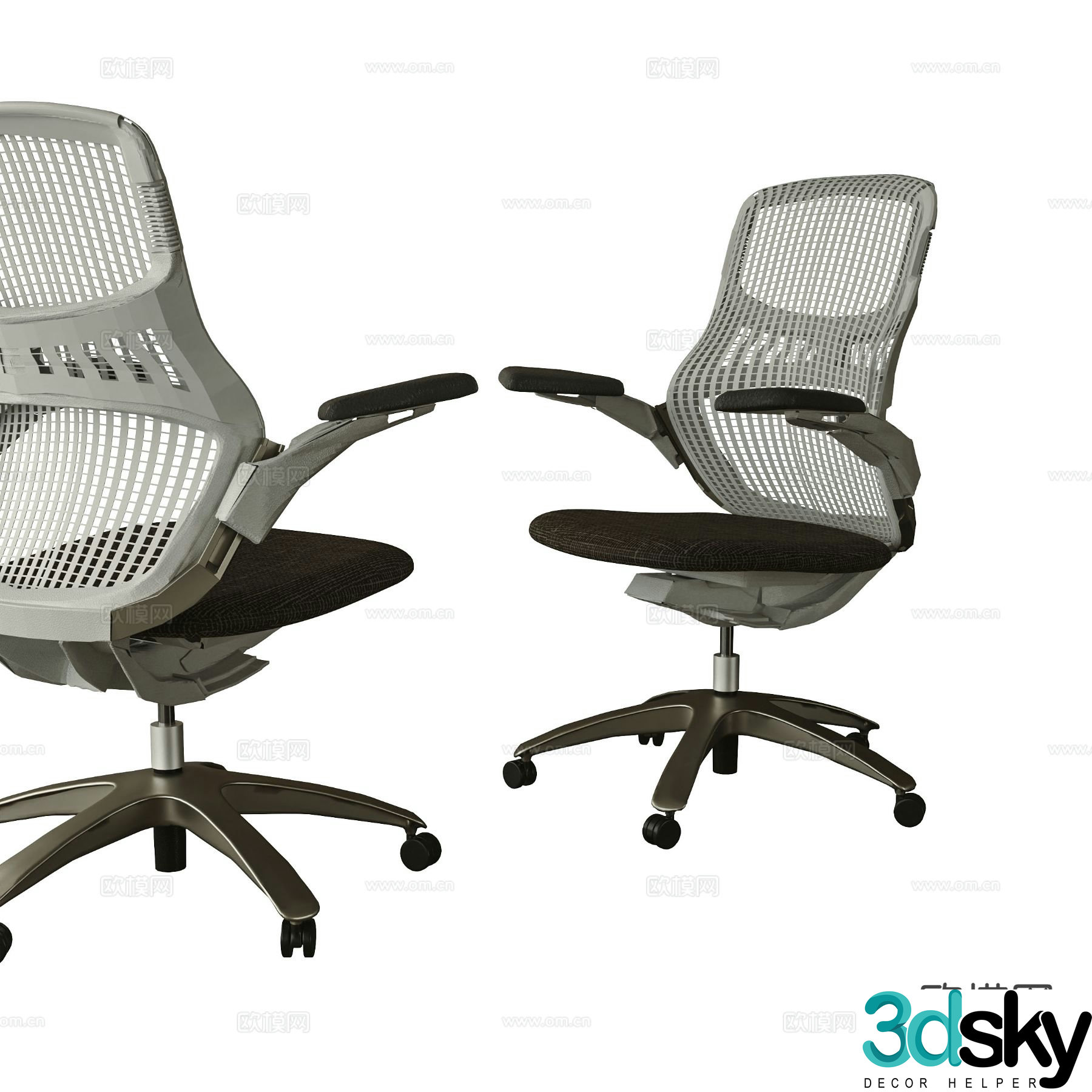 Modern office chair shift chair staff chair 3d model
