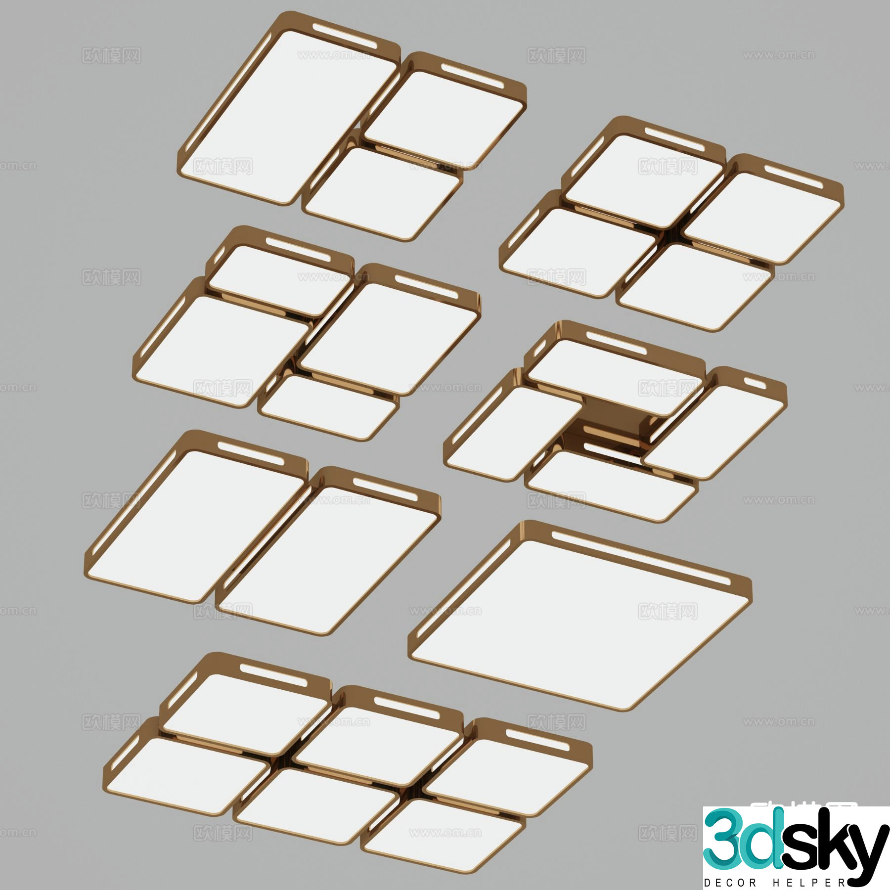 Modern ceiling lamp 3d model