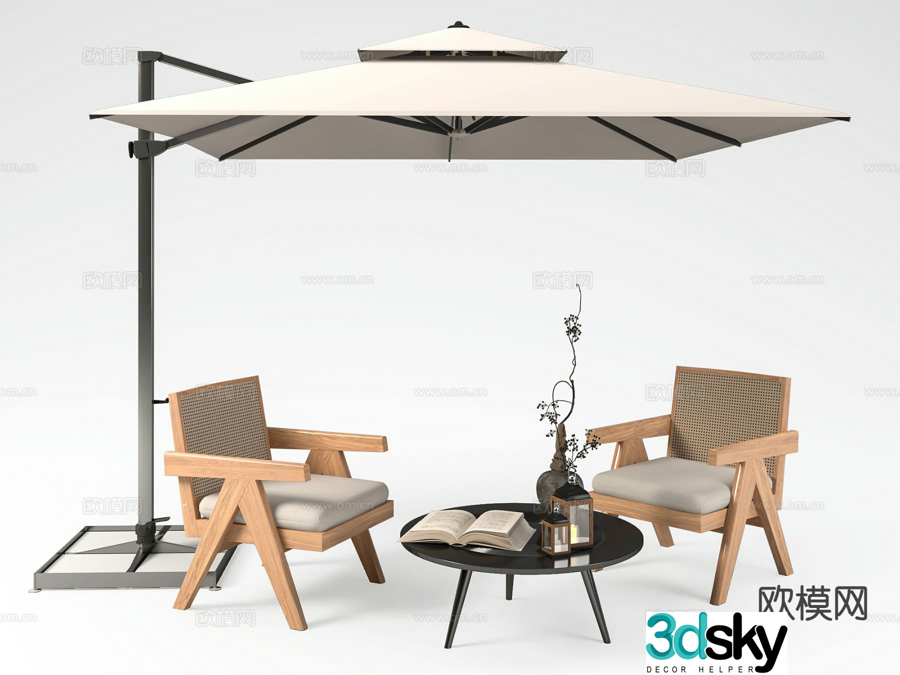 Modern outdoor tables and chairs patio tables and chairs 3d model