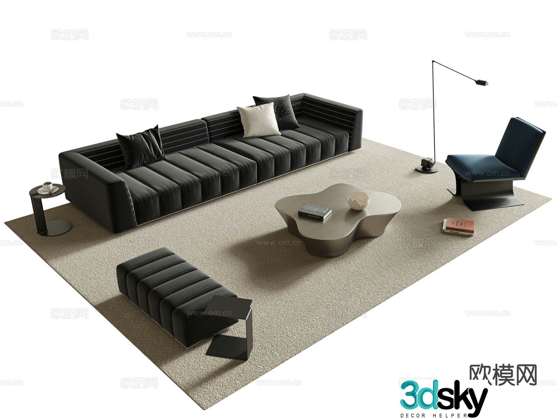 Modern modular sofa modular sofa 3d model