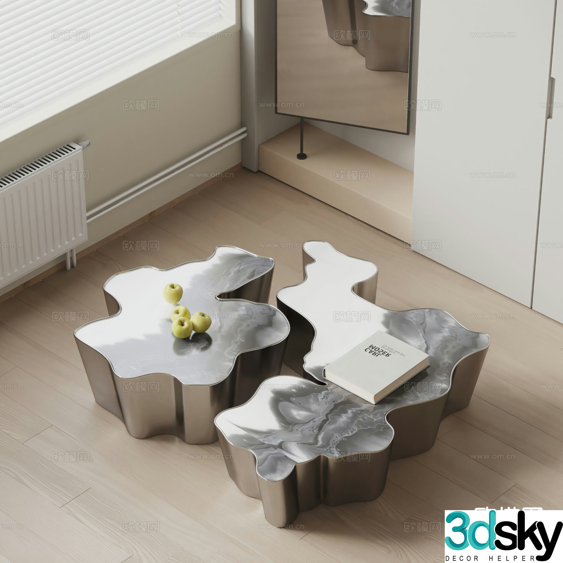 NORHOR creative coffee table combination coffee table 3d model
