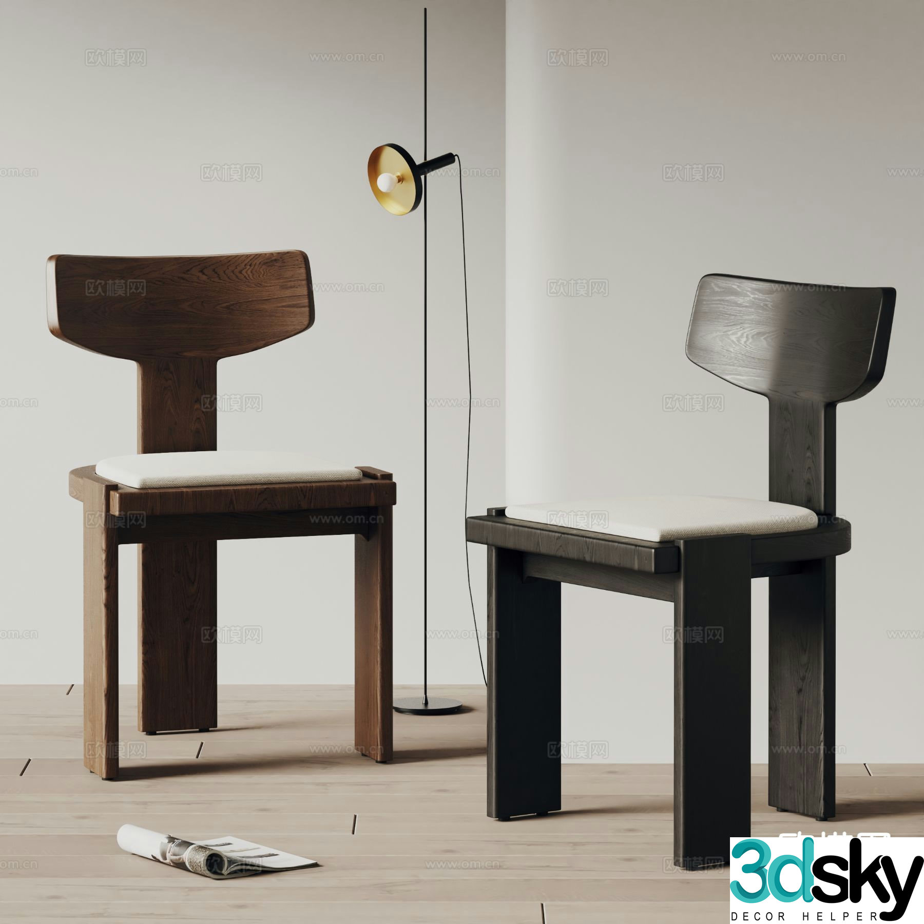 Vitra chair dining chair 3d model