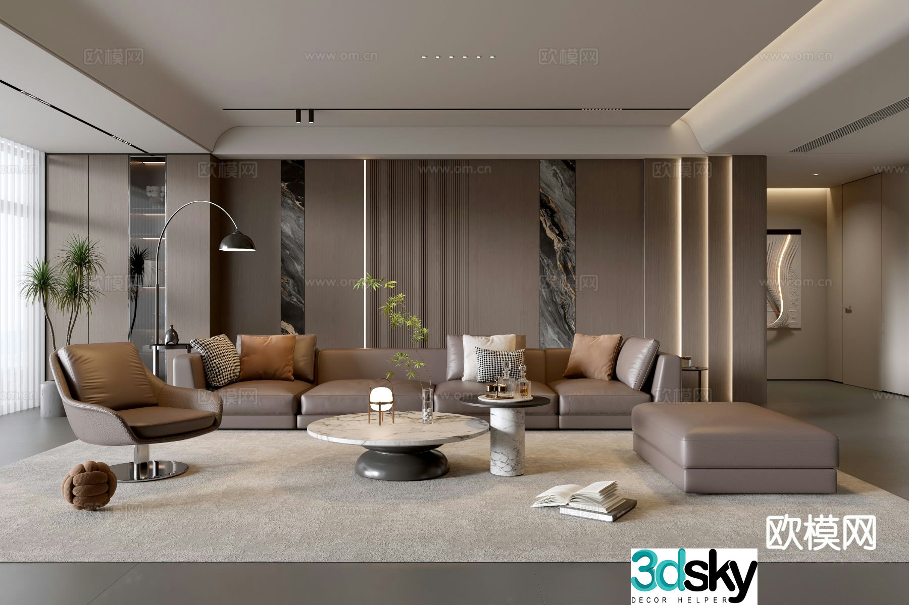 Italian living room 3d model