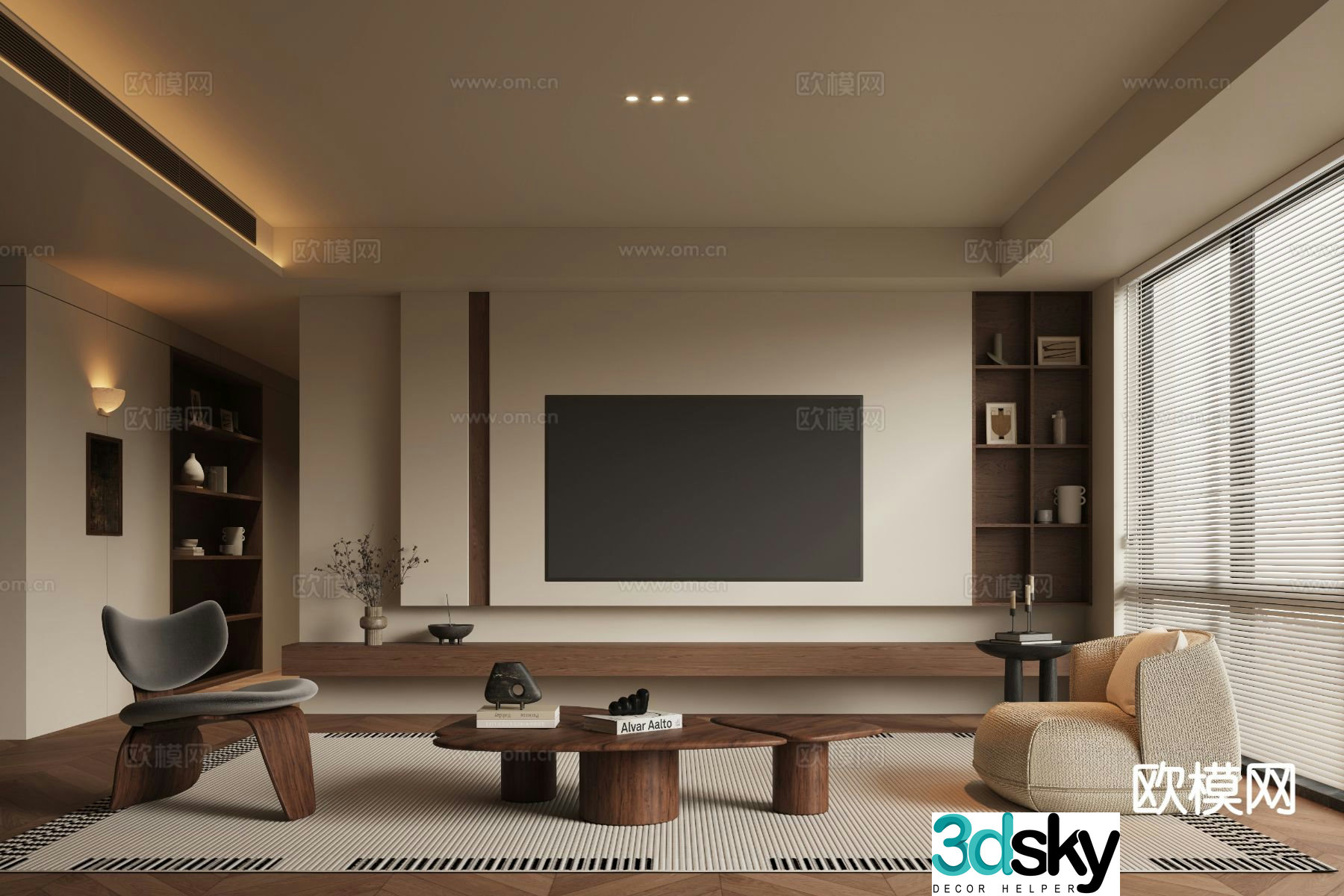 Medieval style living room 3D model