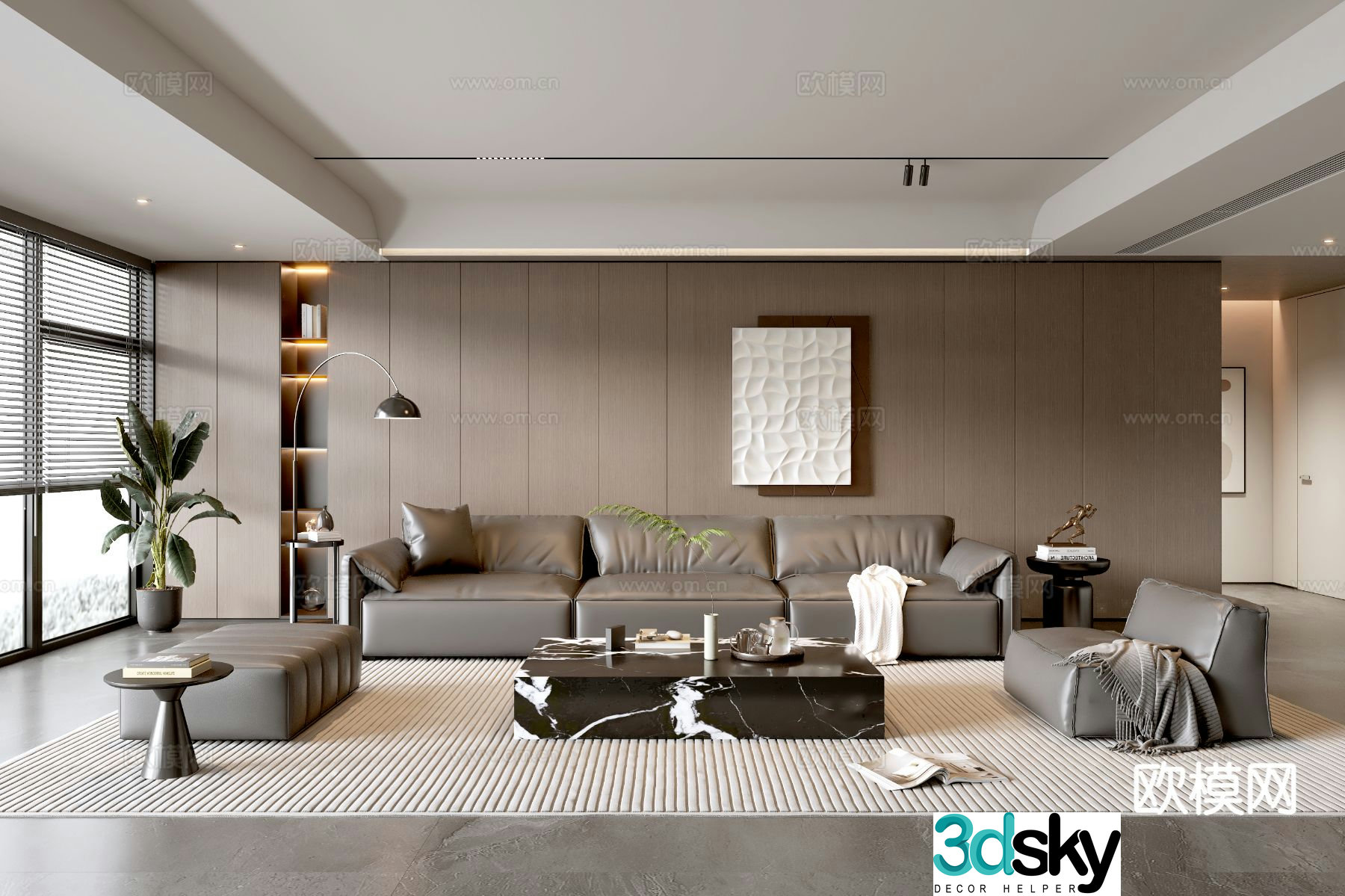 Modern living room 3d model