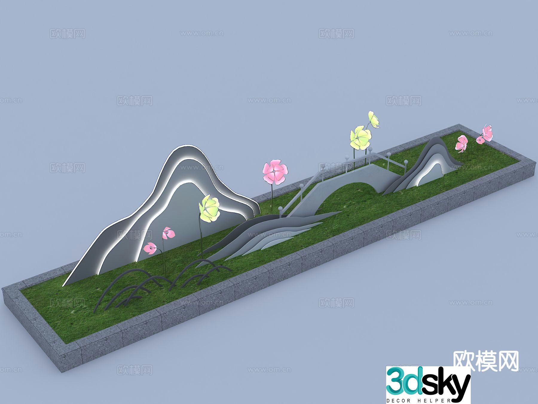 Landscape sketch sculpture sketch Xuelang stone landscape 3D model