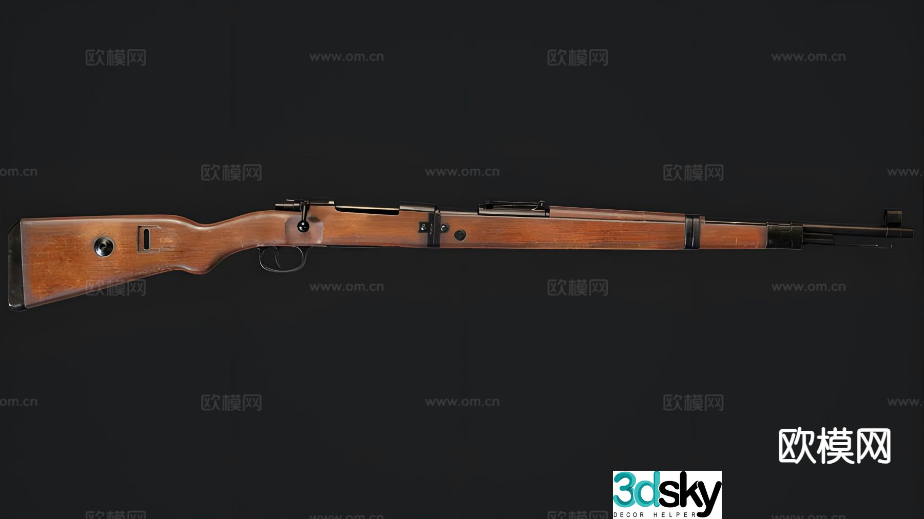 98k pistol military weapon 3d model