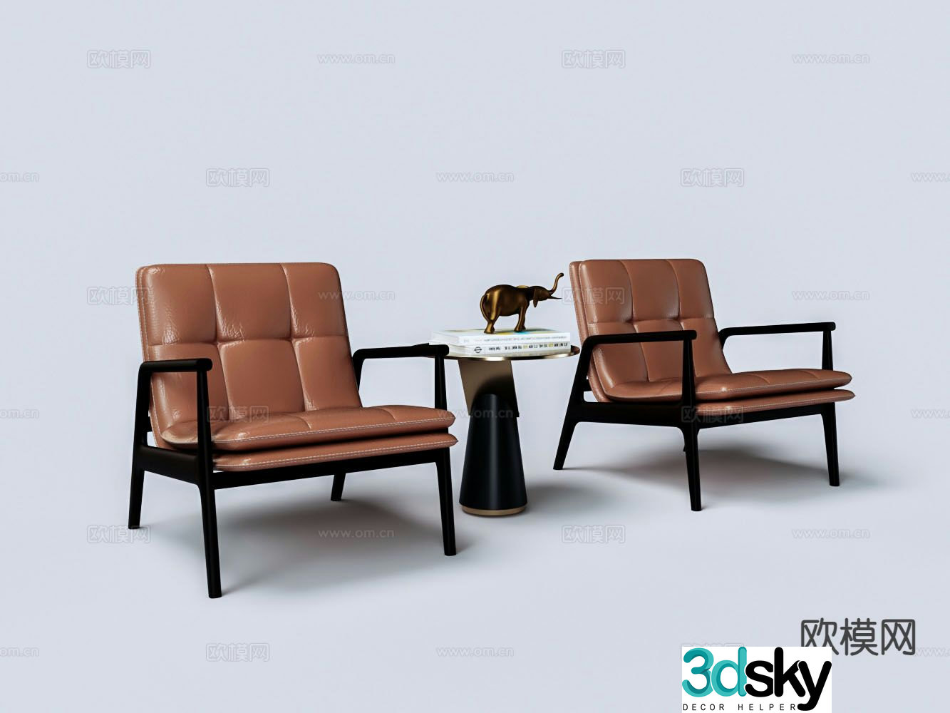 Modern chair leisure chair 3d model