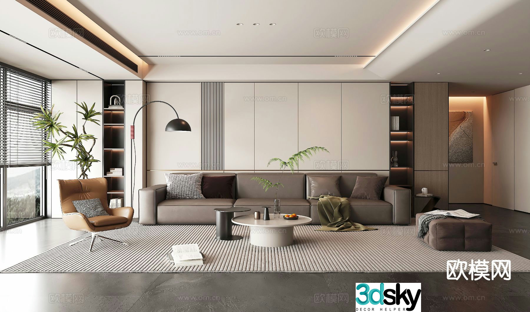 Italian living room 3d model