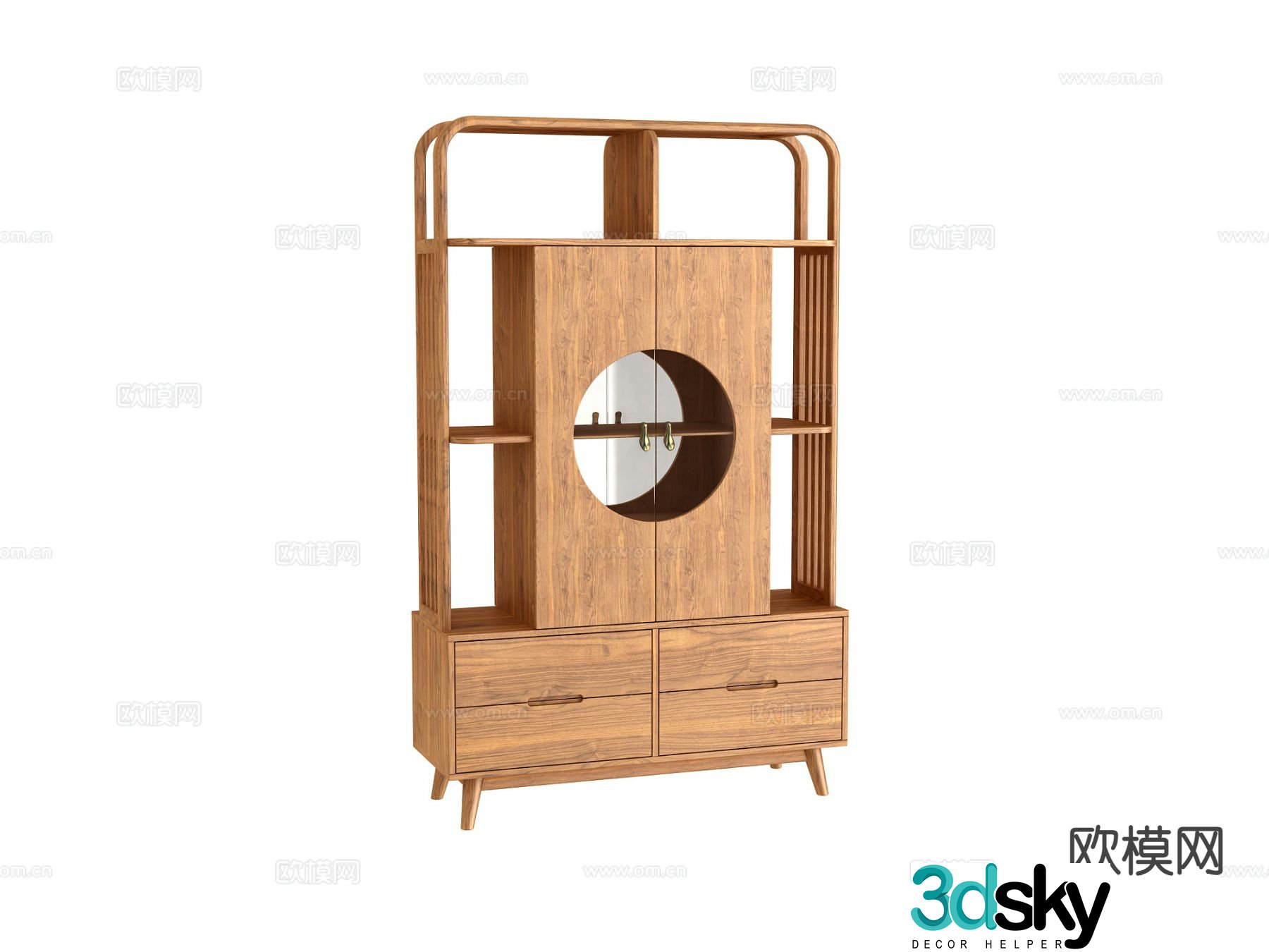 Nordic partition cabinet decorative cabinet hall cabinet 3D model
