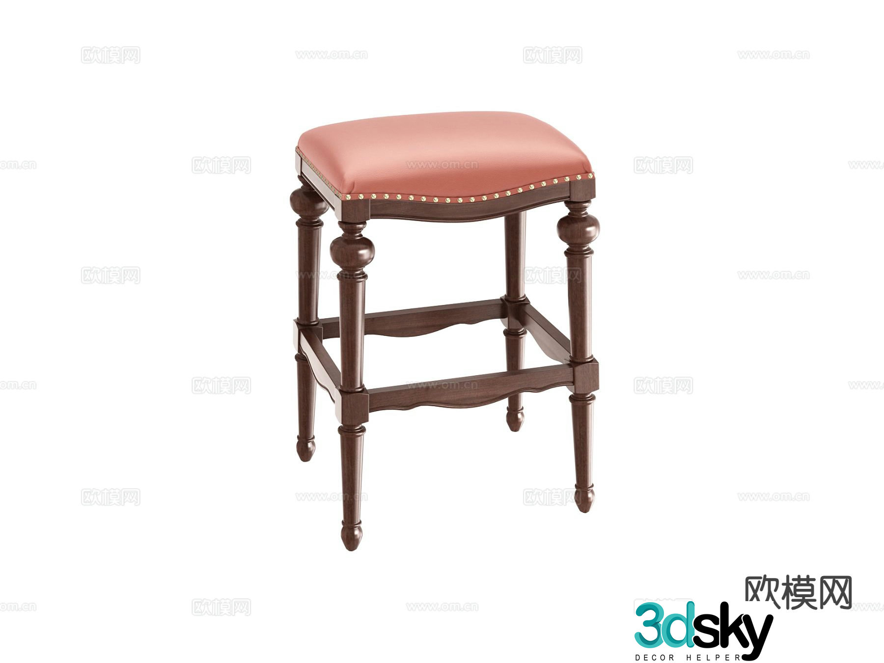 Nordic bar stool bar stool 3d model