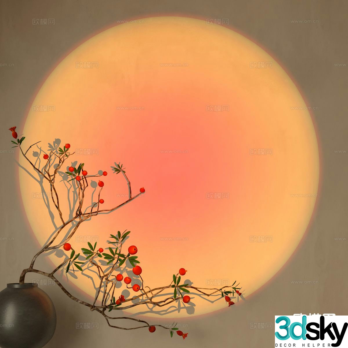 spotlight downlight sunset light 3d model