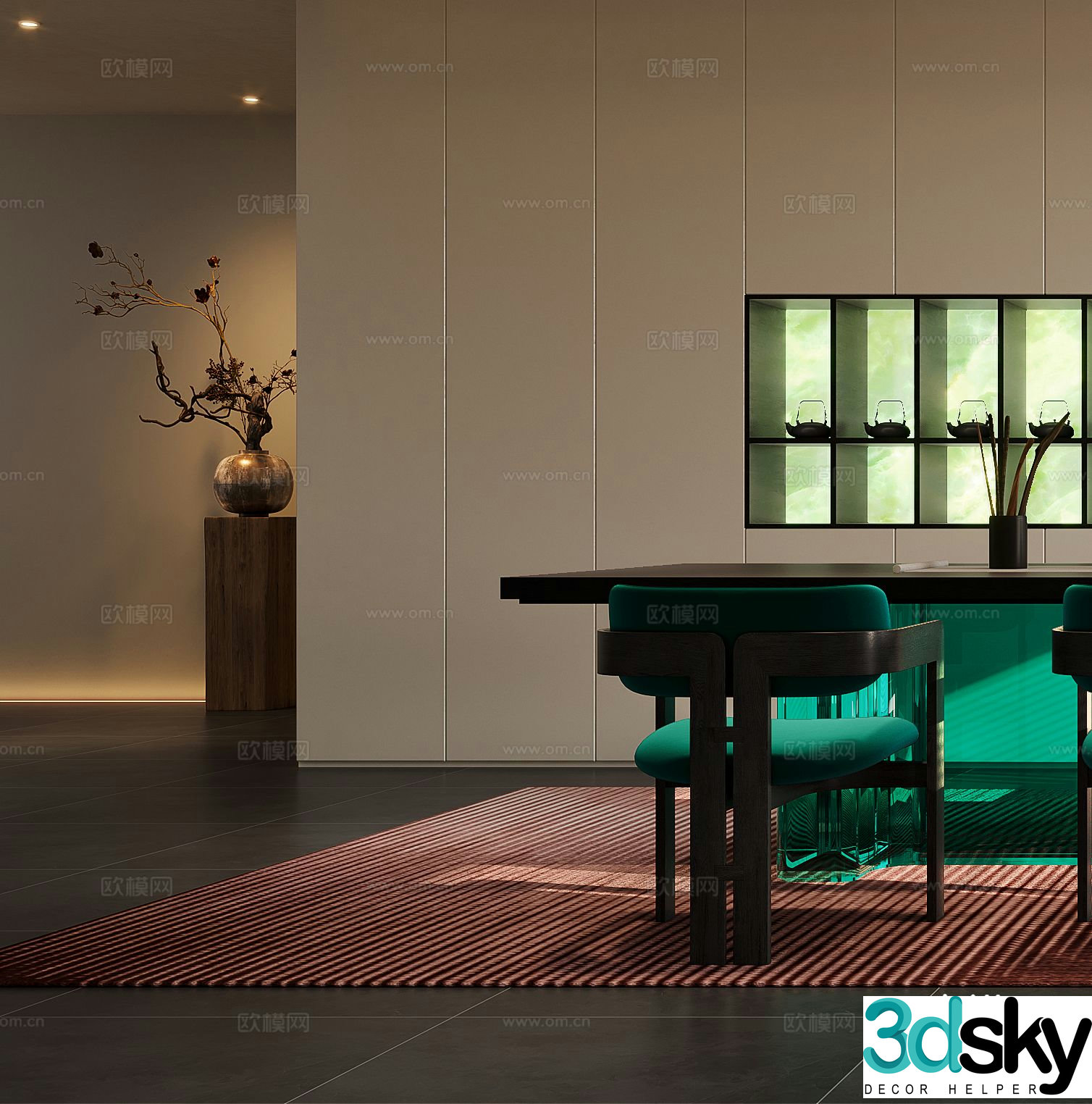 New Chinese tea room 3d model