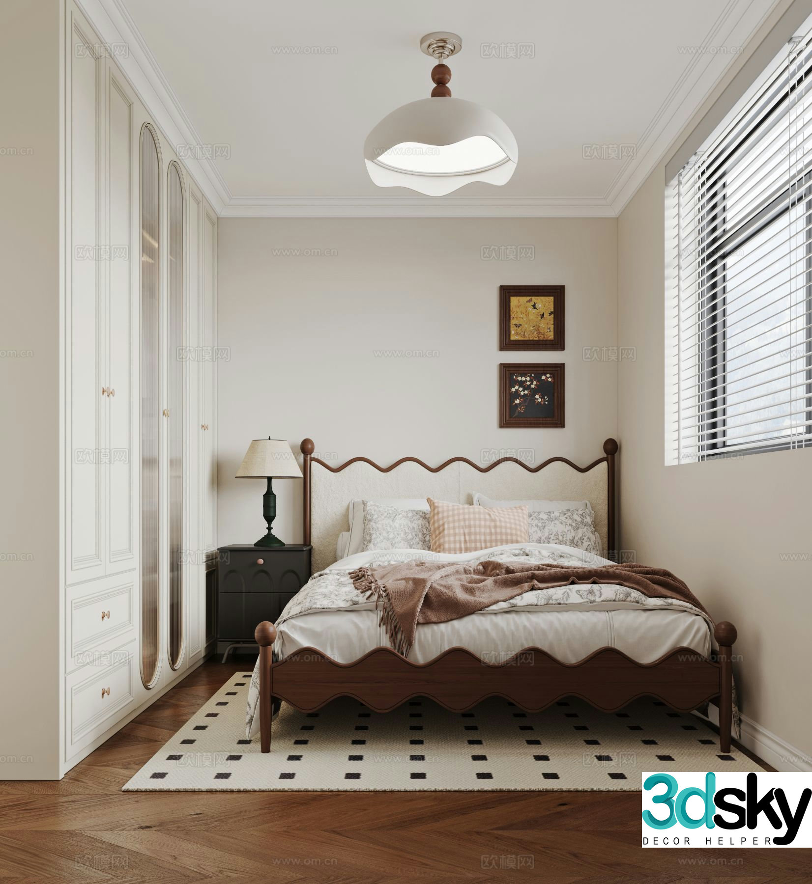 French bedroom second bedroom 3d model