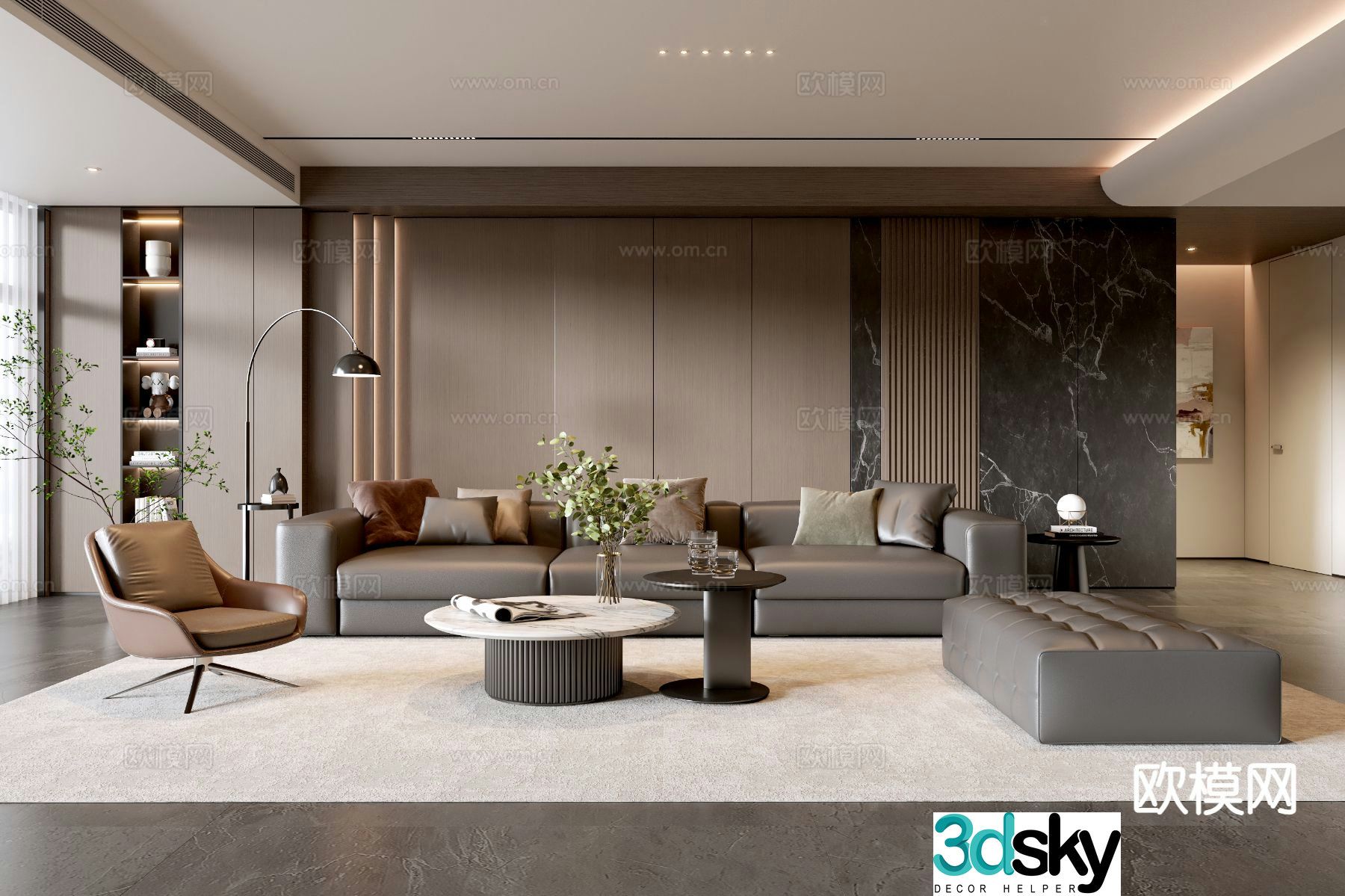Italian living room 3d model