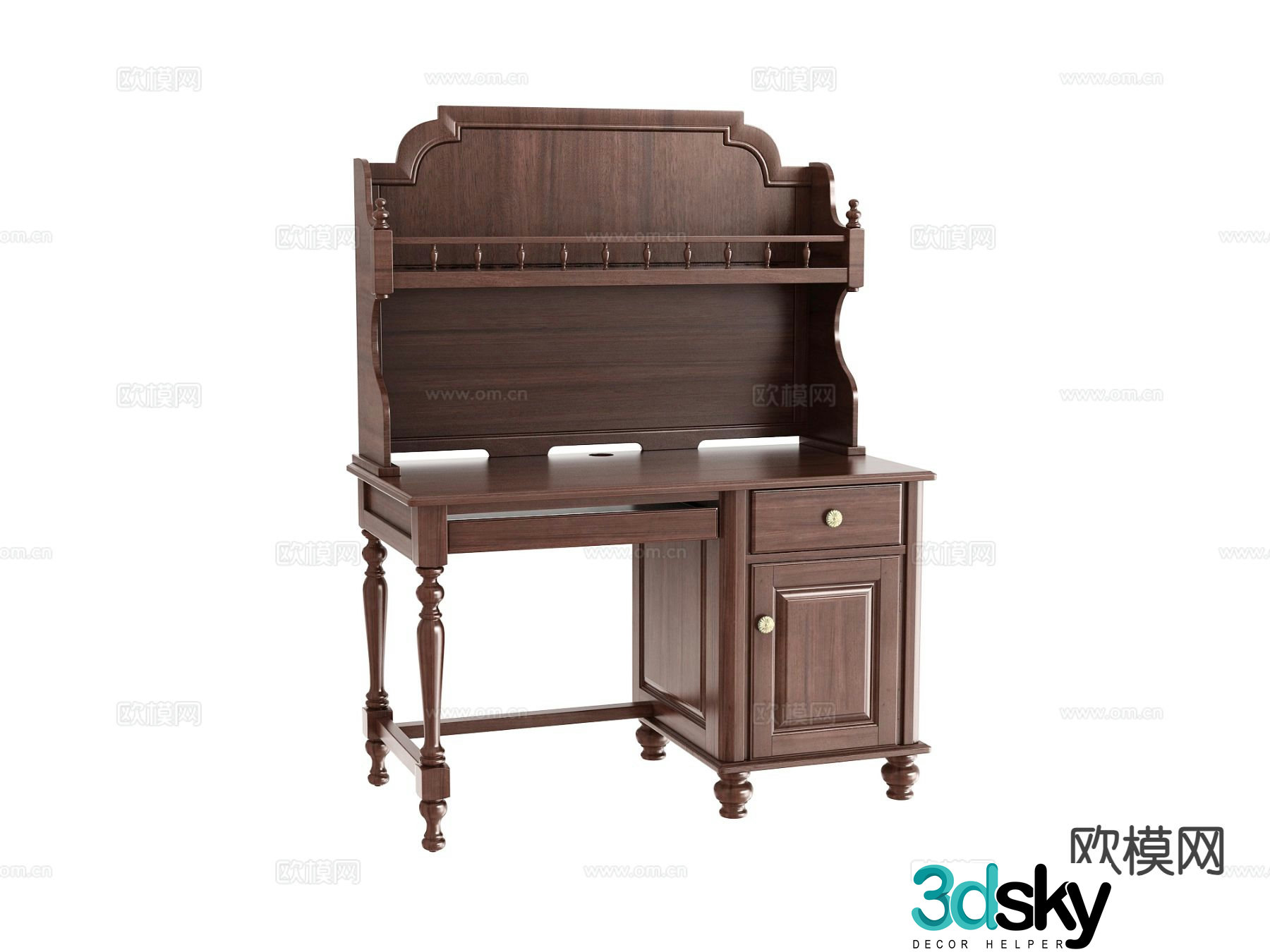 American desk desk desk 3d model