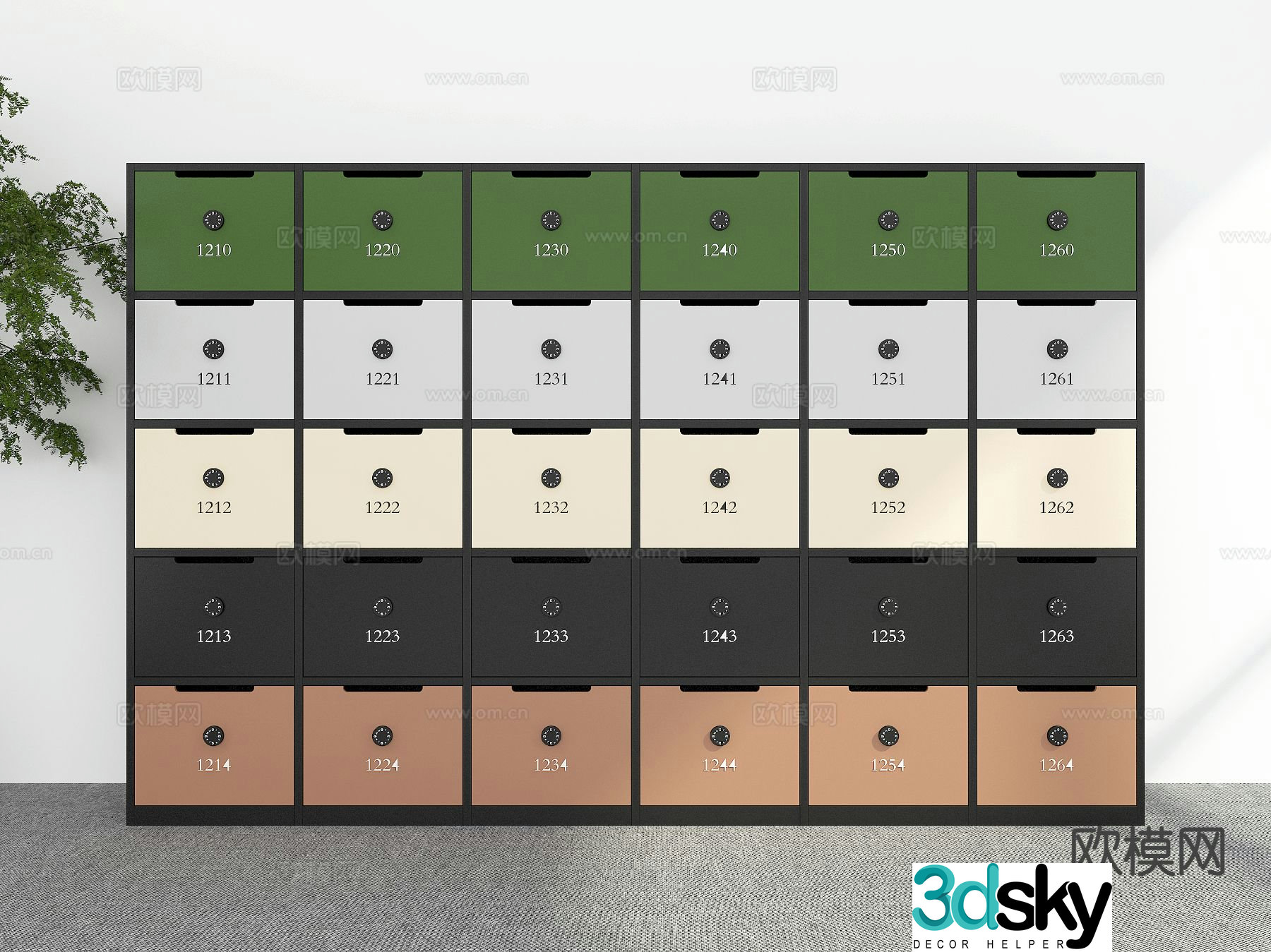 Modern locker locker 3d model