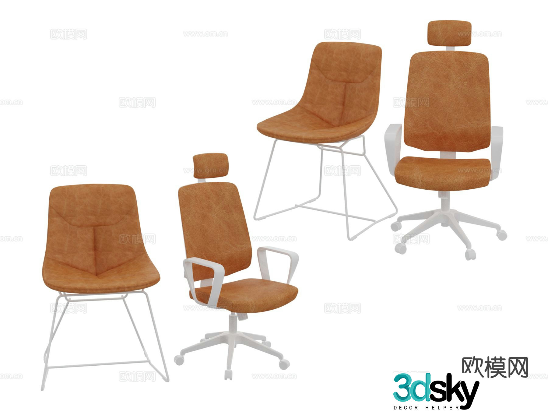 Office chair shift chair armchair 3d model