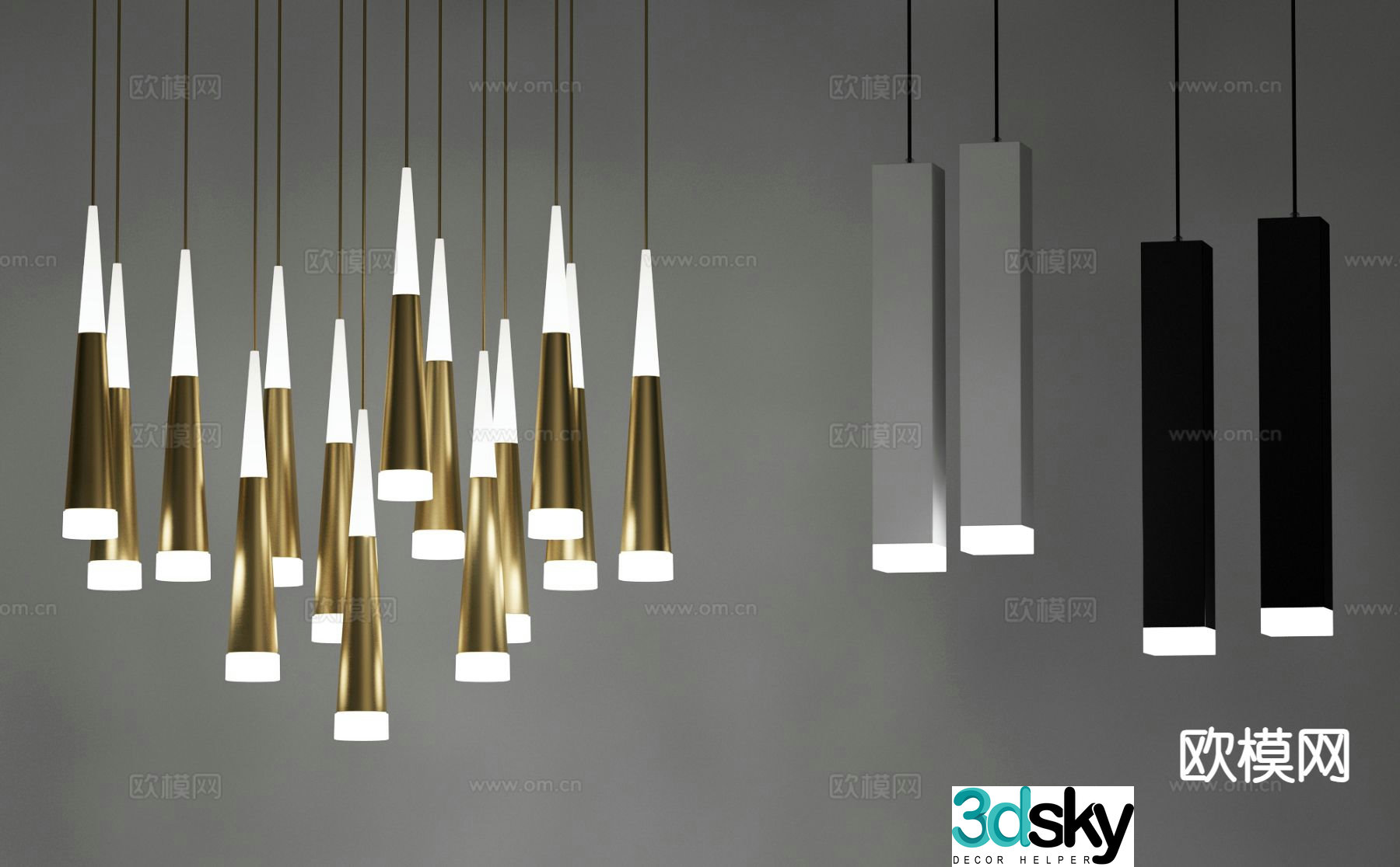 Fashion chandelier bedside small chandelier 3d model
