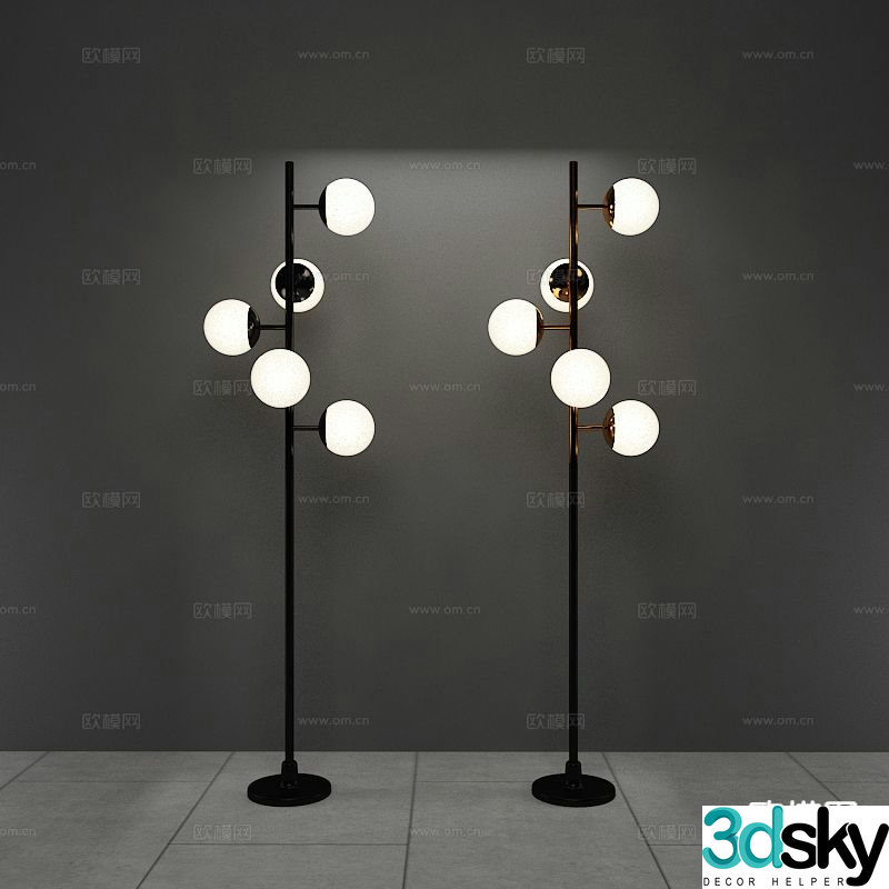 Modern floor lamp 3d model