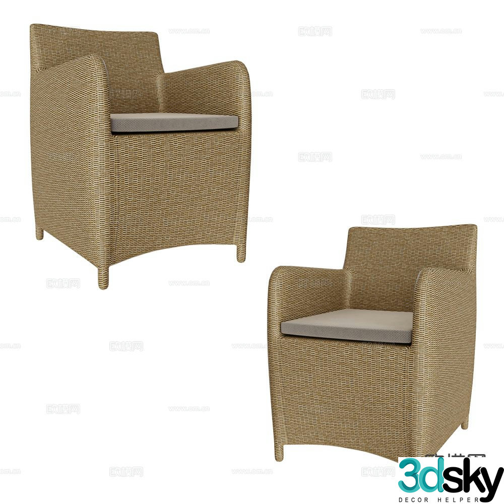 Sifas outdoor chair dining chair chair 3d model