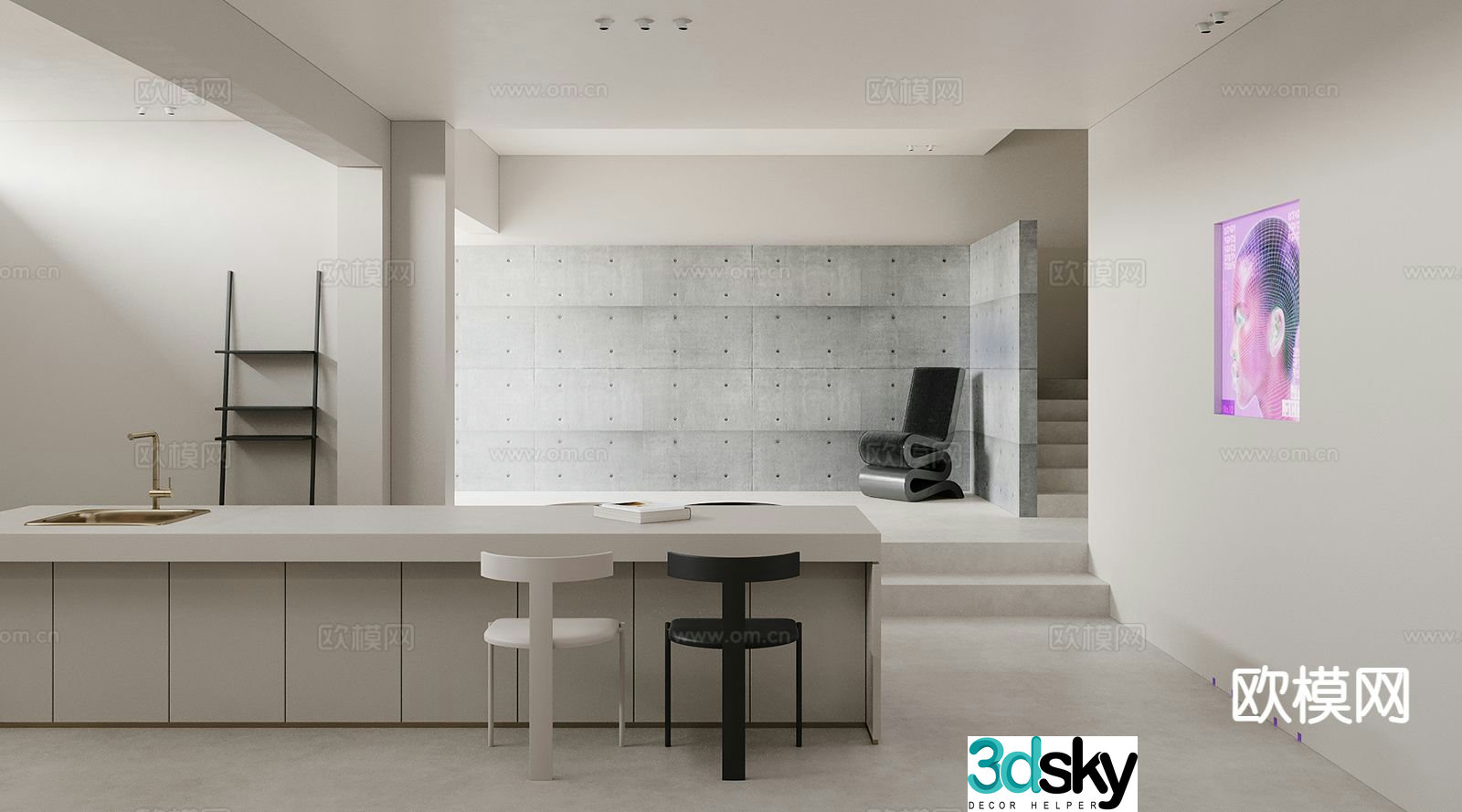 Modern restaurant 3d model