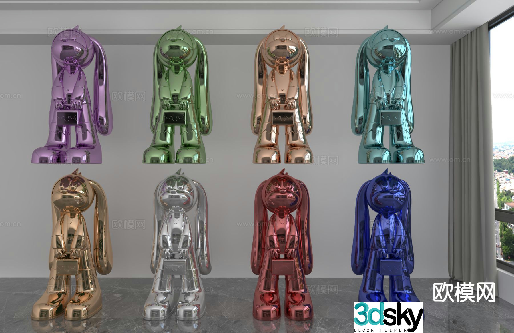 Trendy toys dolls figurine ornaments 3d model