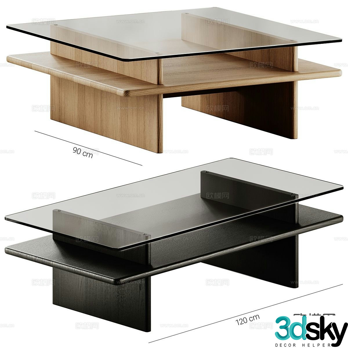 Wabi-sabi coffee table 3d model