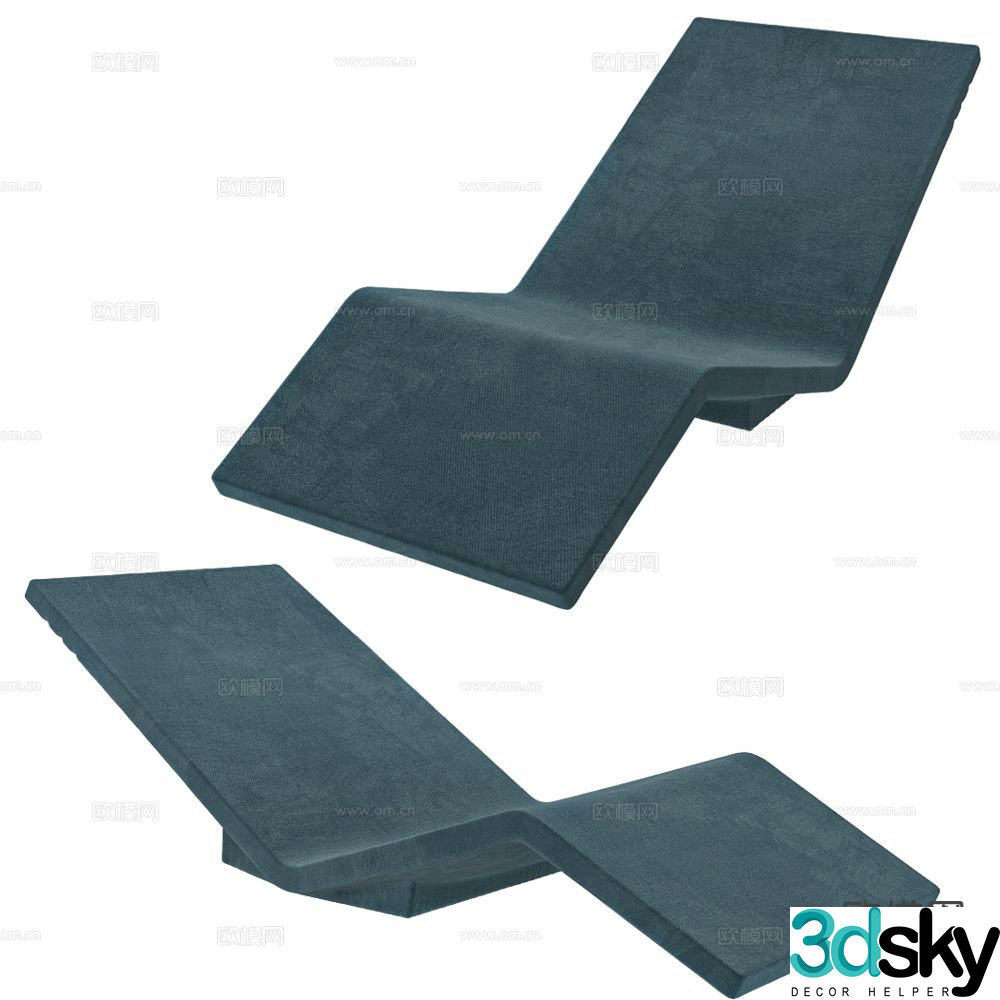 Serralunga outdoor lounge chair leisure lounge chair 3d model