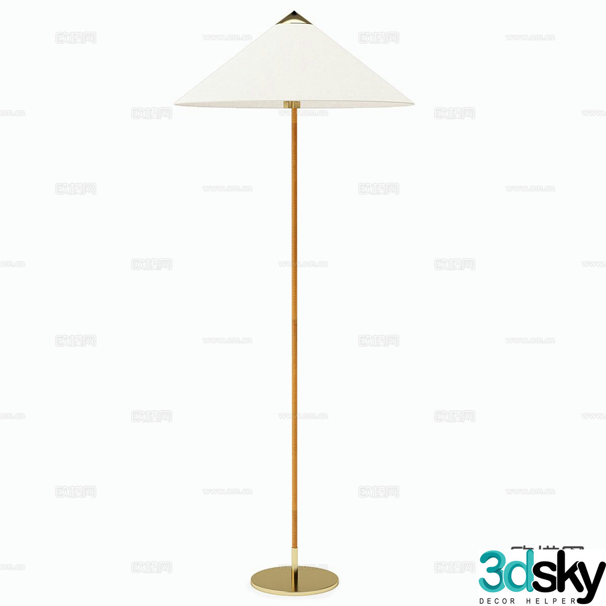 Simple floor lamp 3d model