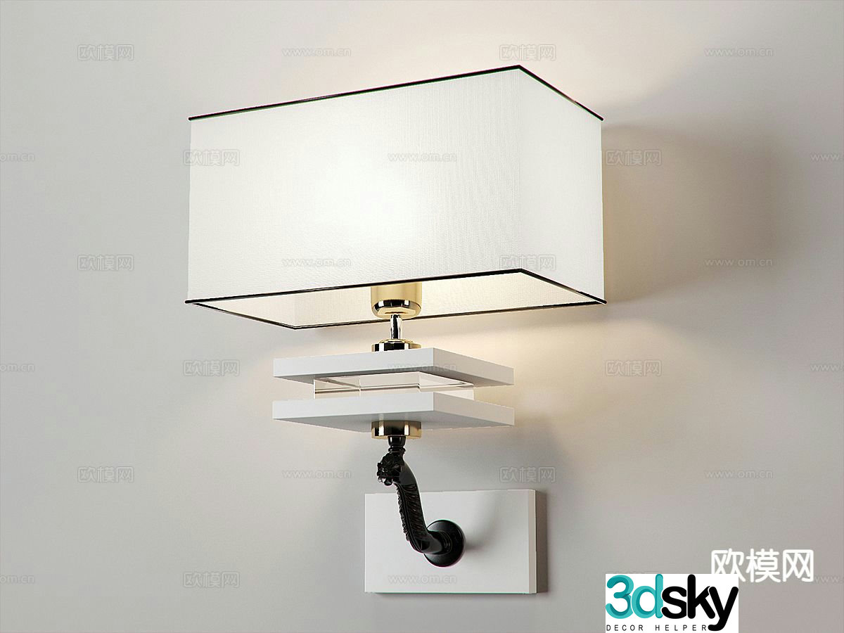 Creative wall lamp 3d model