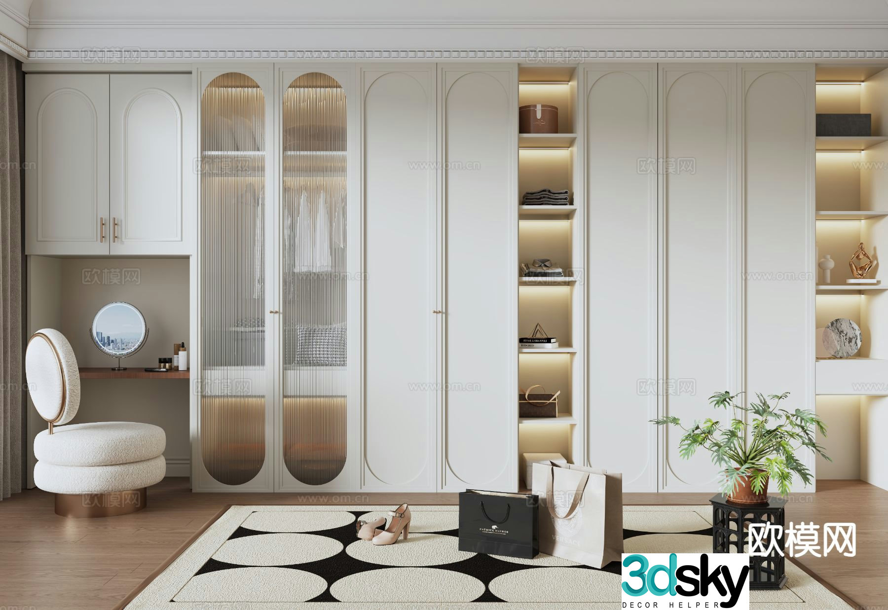 French cloakroom 3d model