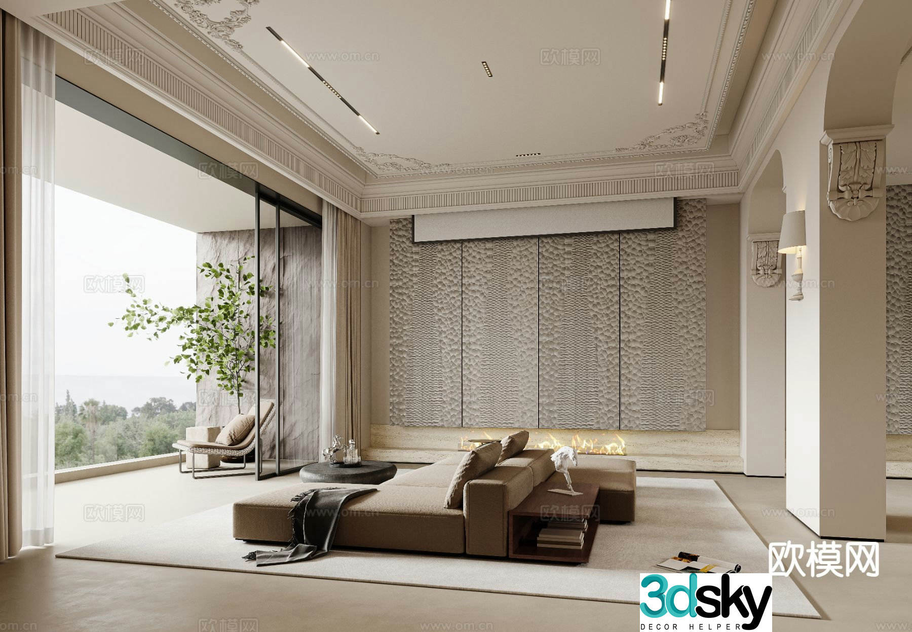 Italian living room 3d model