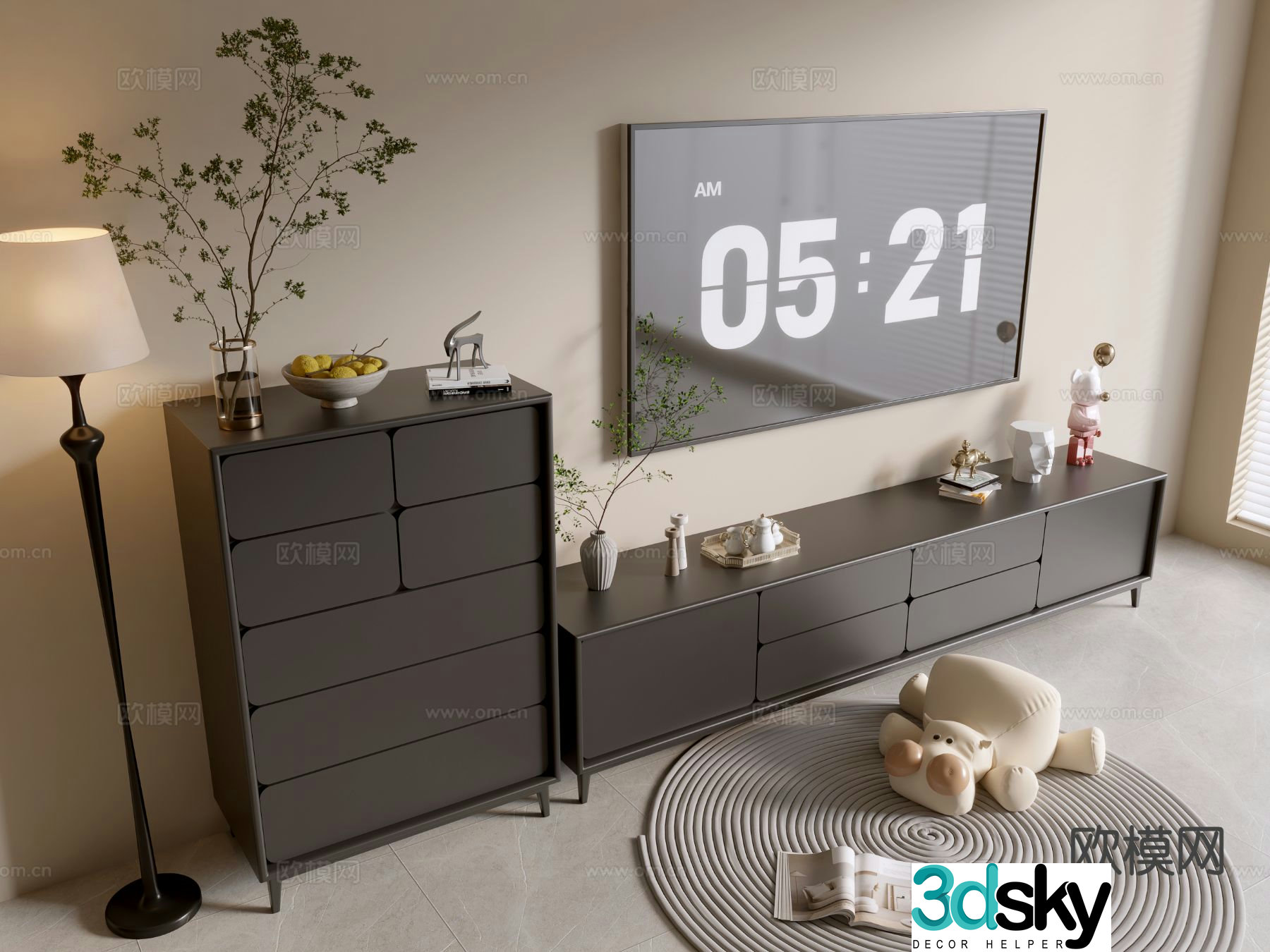 Modern TV cabinet 3d model