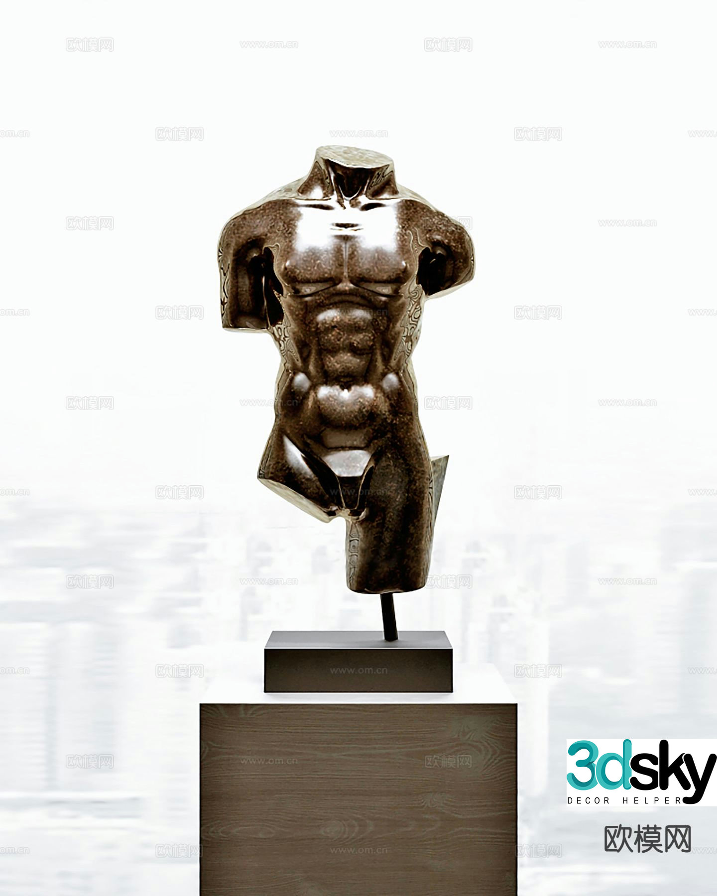 human sculpture art sculpture bust 3d model