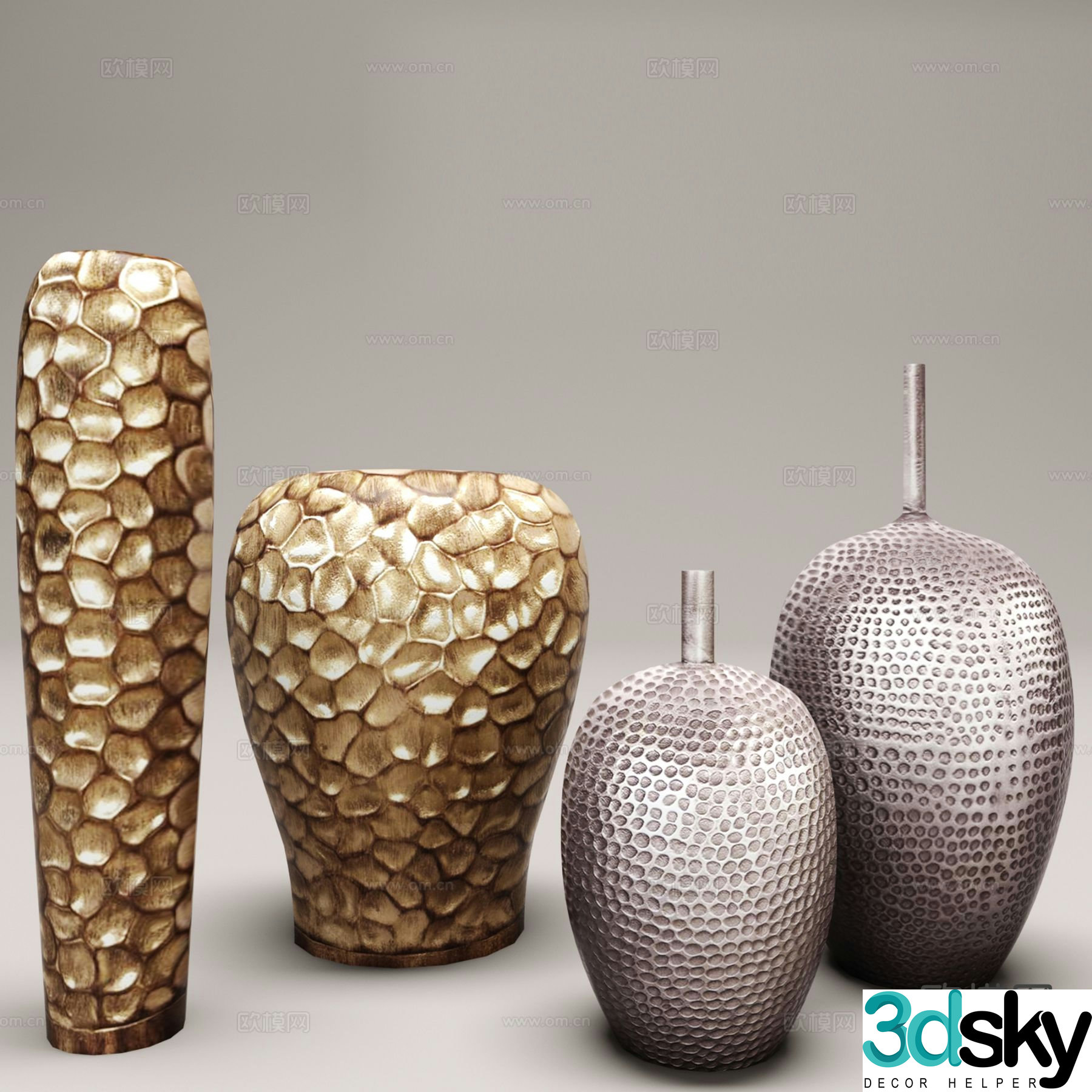 Light luxury decorations utensils and ornaments 3D model