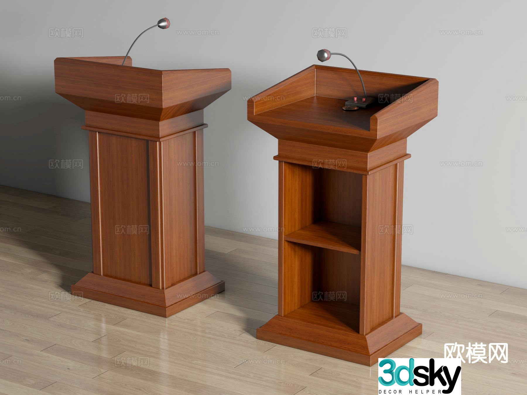 Vertical podium podium podium podium welcome desk reception desk 3D model