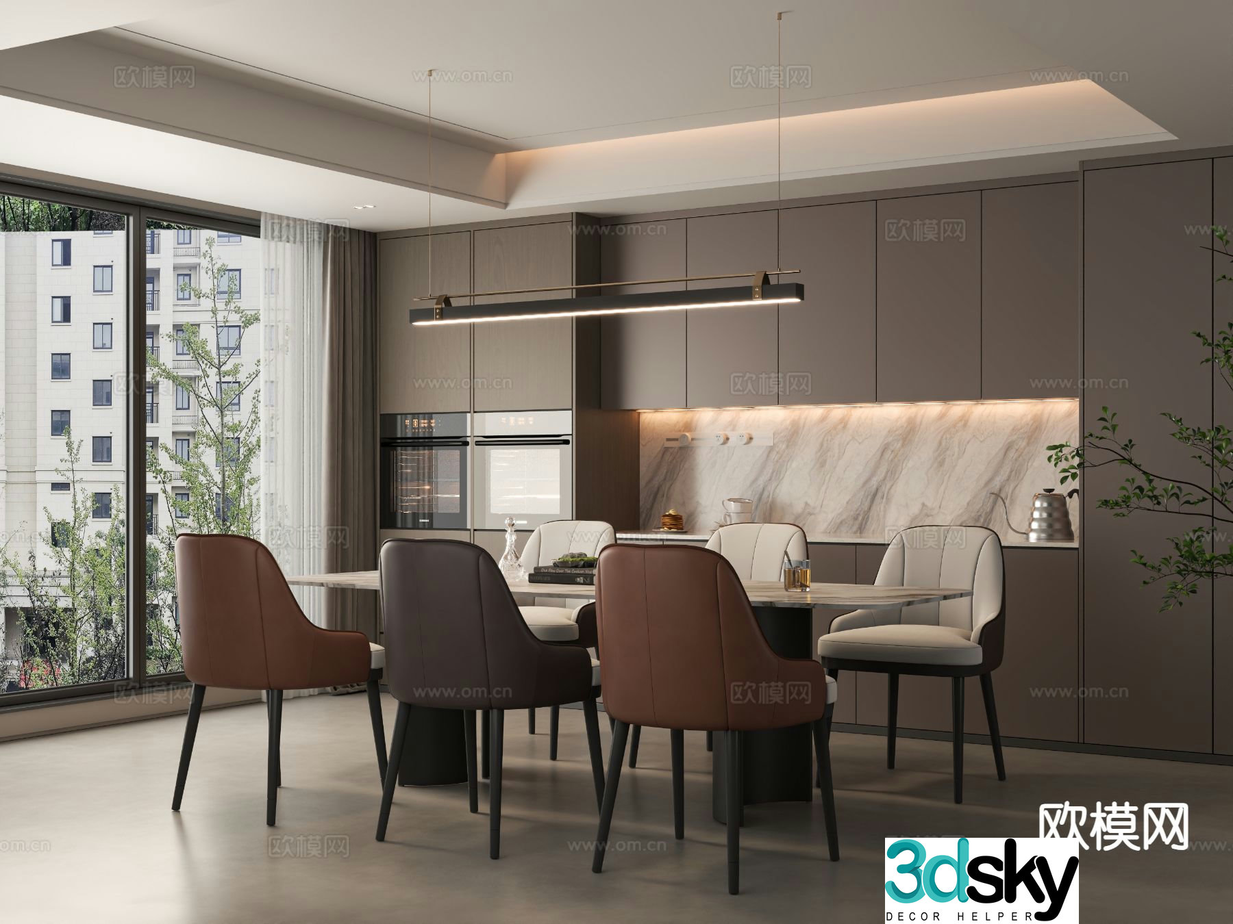 Italian restaurant 3d model