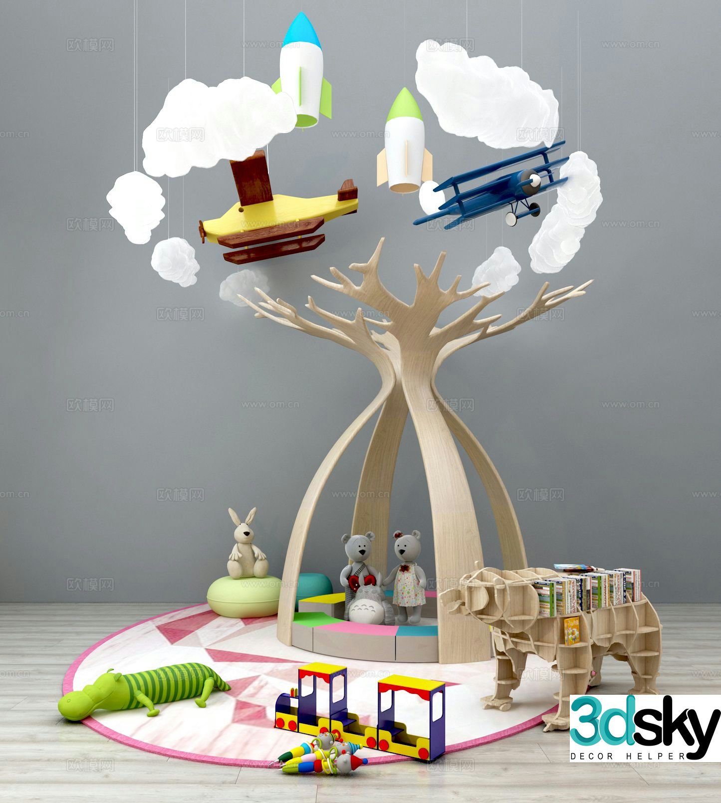 Cartoon Toys Dolls Rubik’s Cube 3D Model